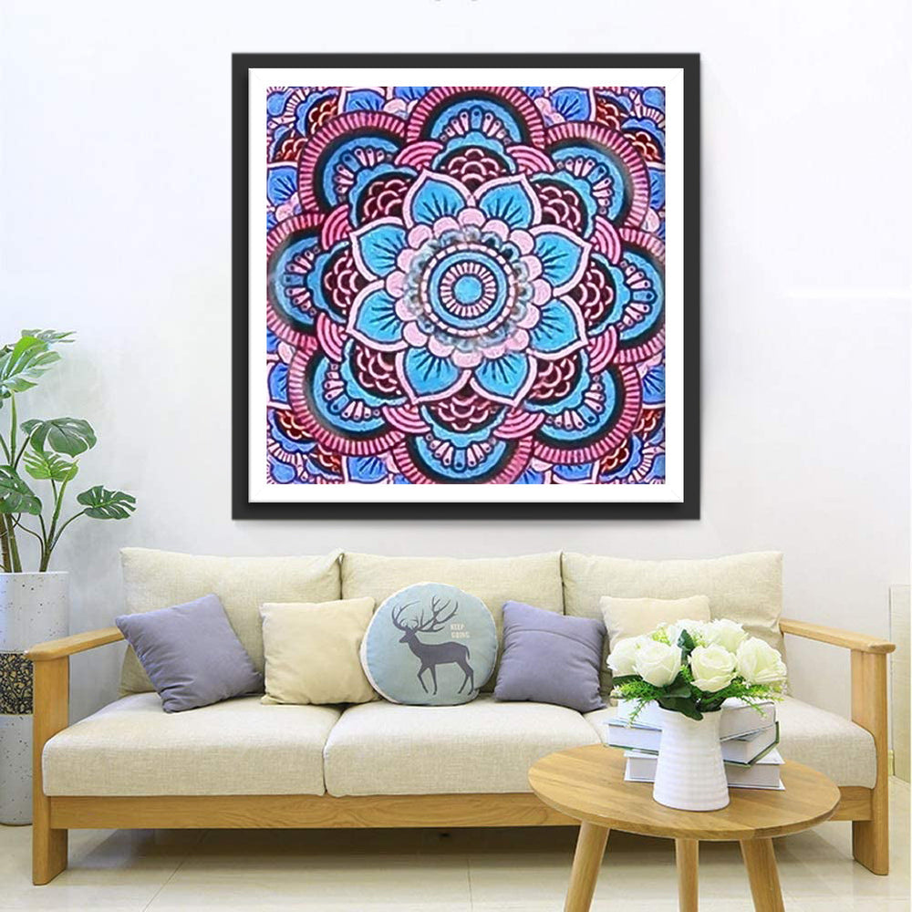 Veelkleurig Bloemenmandala Diamond Painting
