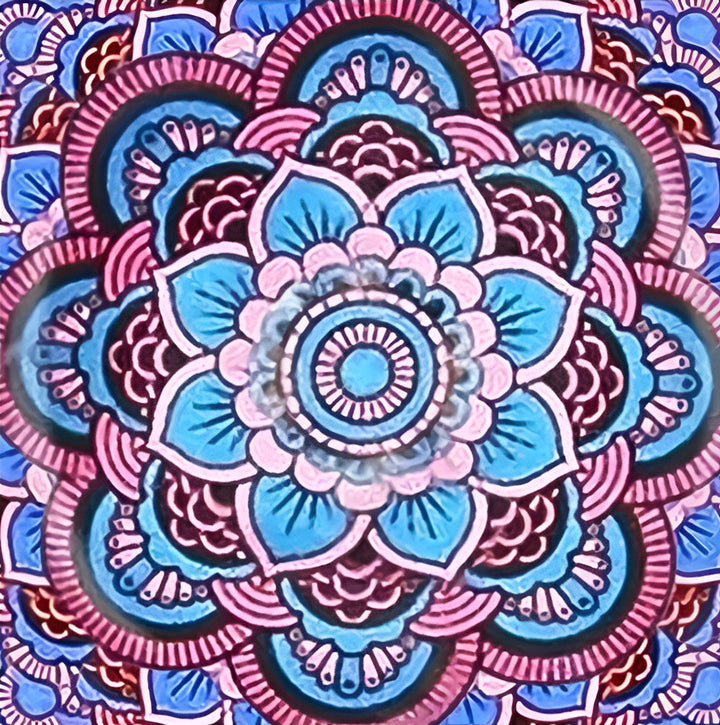 Veelkleurig Bloemenmandala Diamond Painting