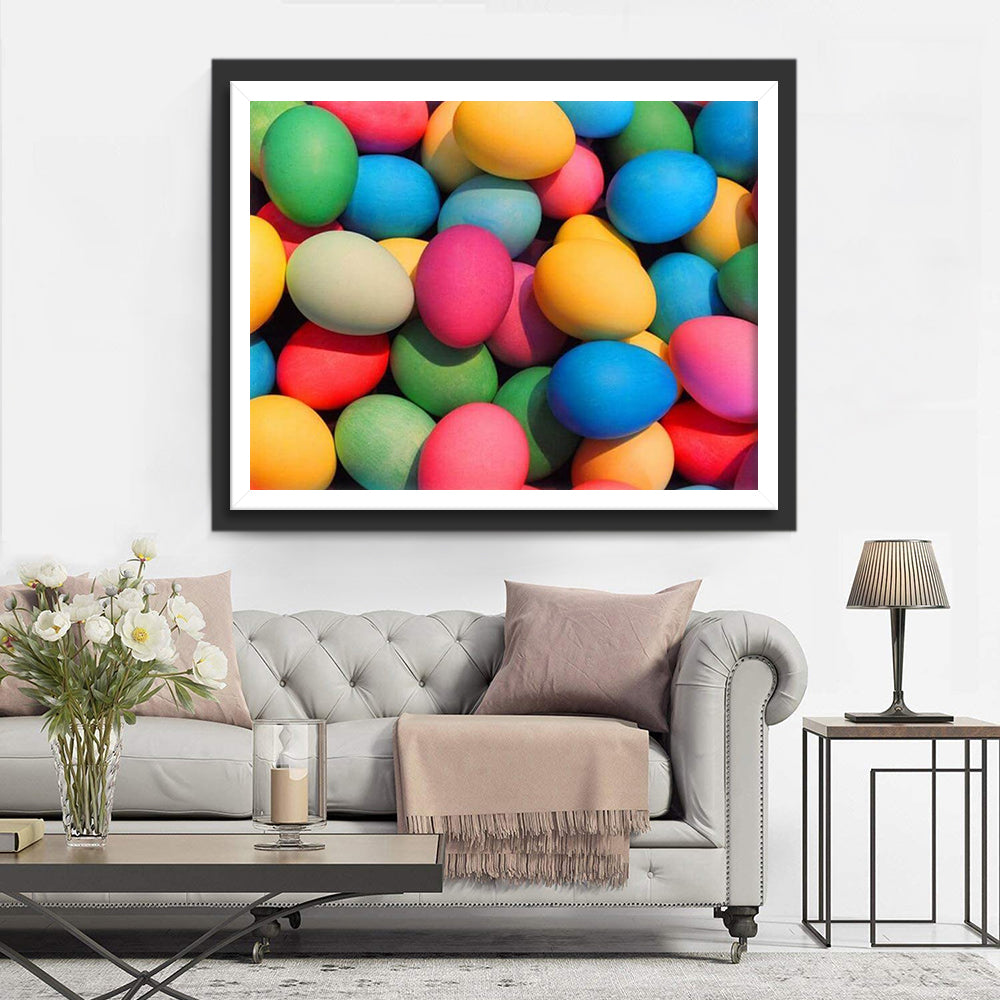 Veelkleurige Paaseitjes Diamond Painting