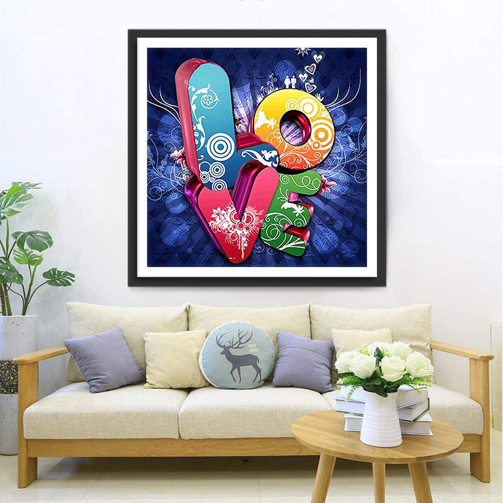 Veelkleurige Uitbundigheid van de Liefde Diamond Painting