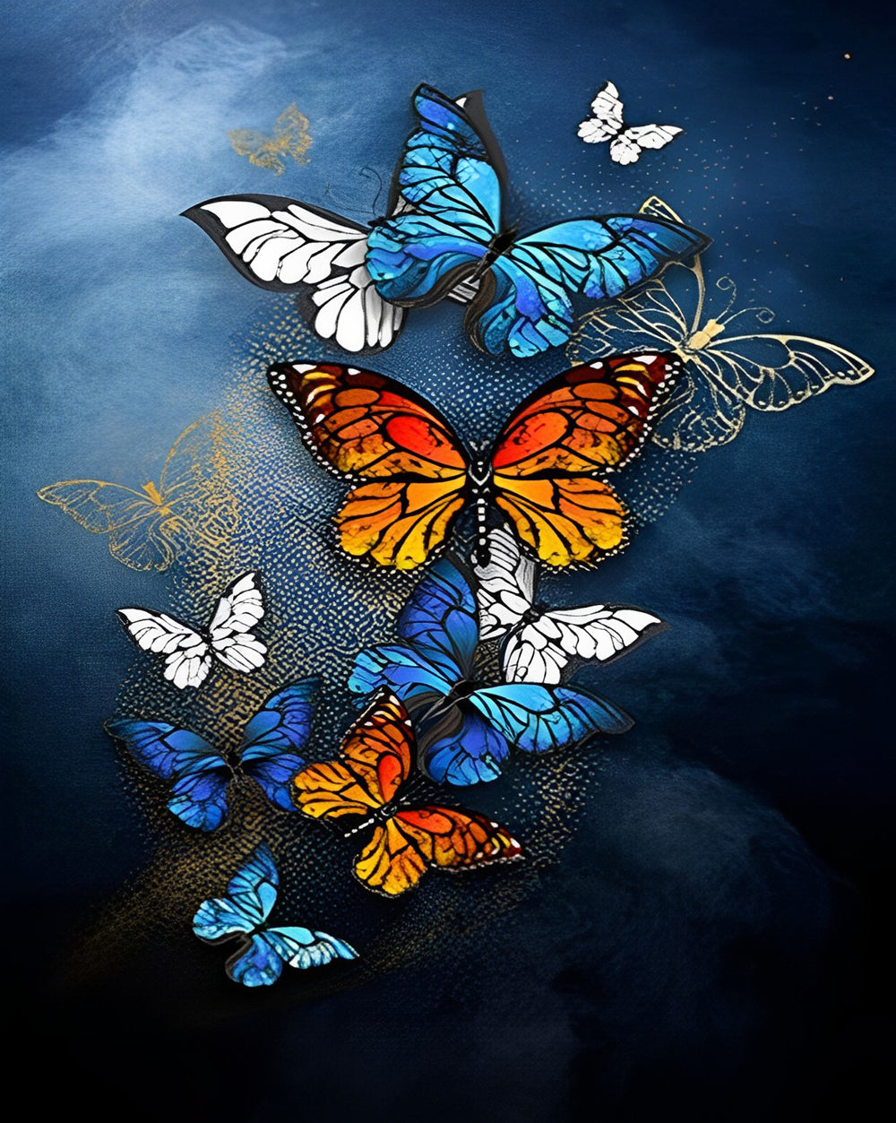 Veelkleurige Vlinders Diamond Painting