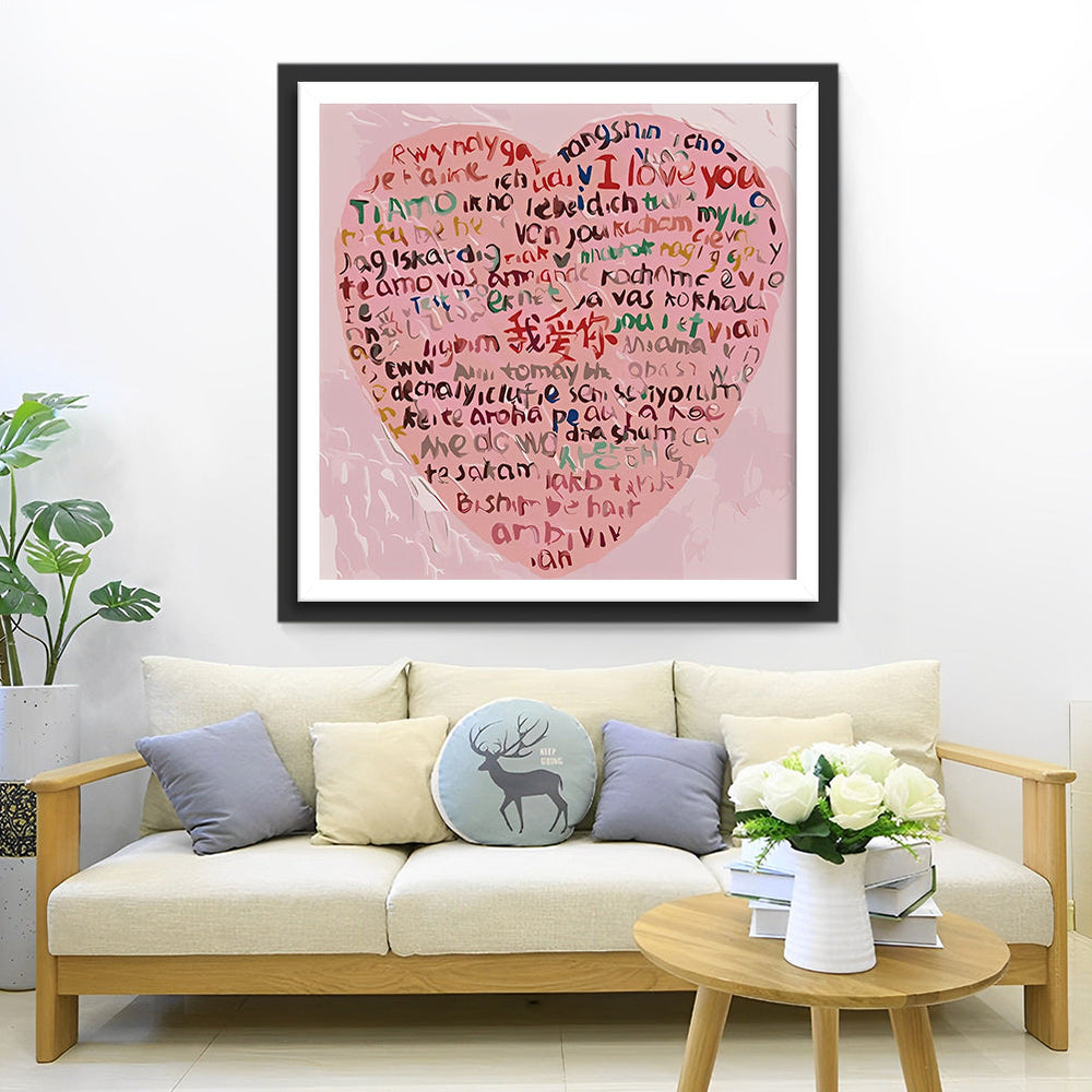 Veeltalige Liefdesverklaringen Diamond Painting