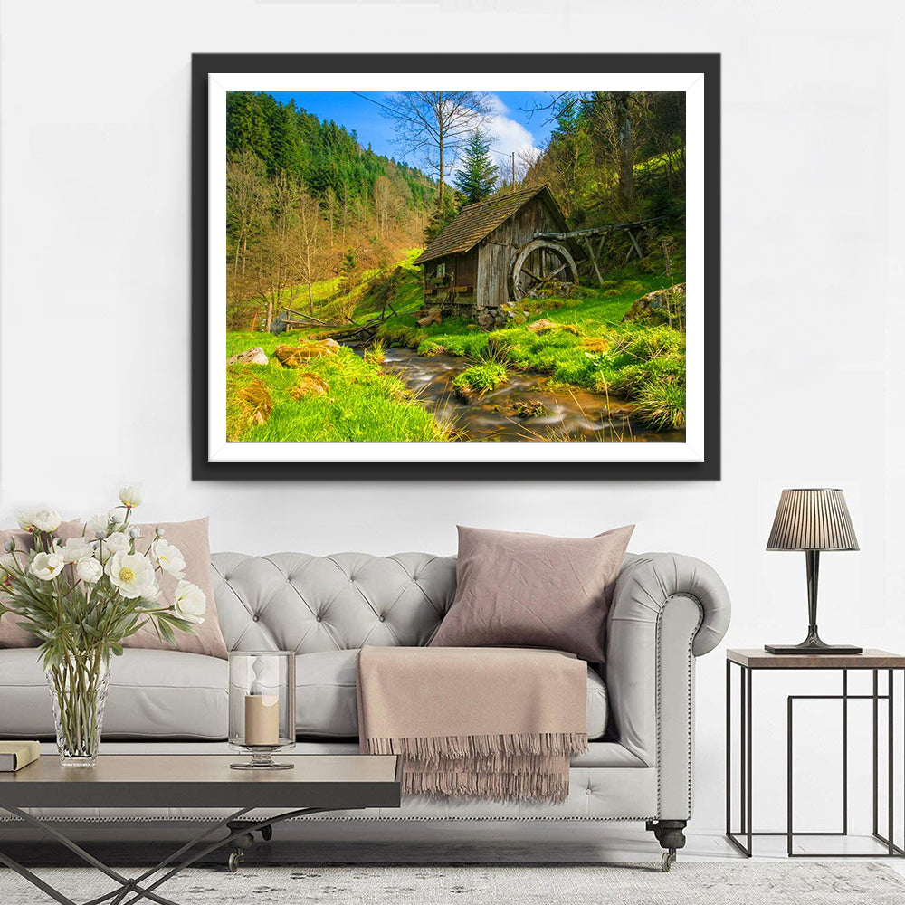 Verborgen Houten Hut Diamond Painting