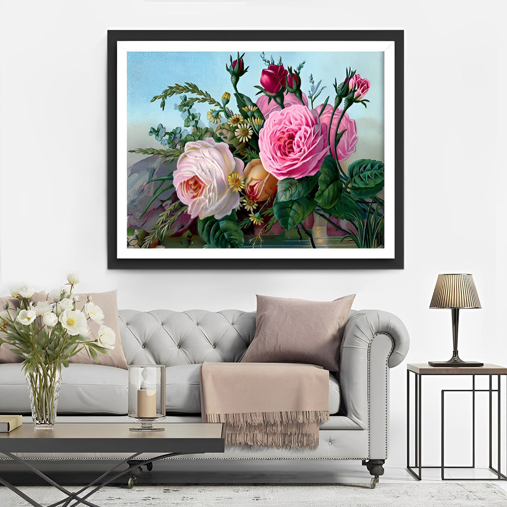 Verfrissende Bloemen Diamond Painting