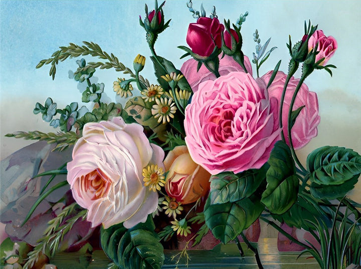Verfrissende Bloemen Diamond Painting
