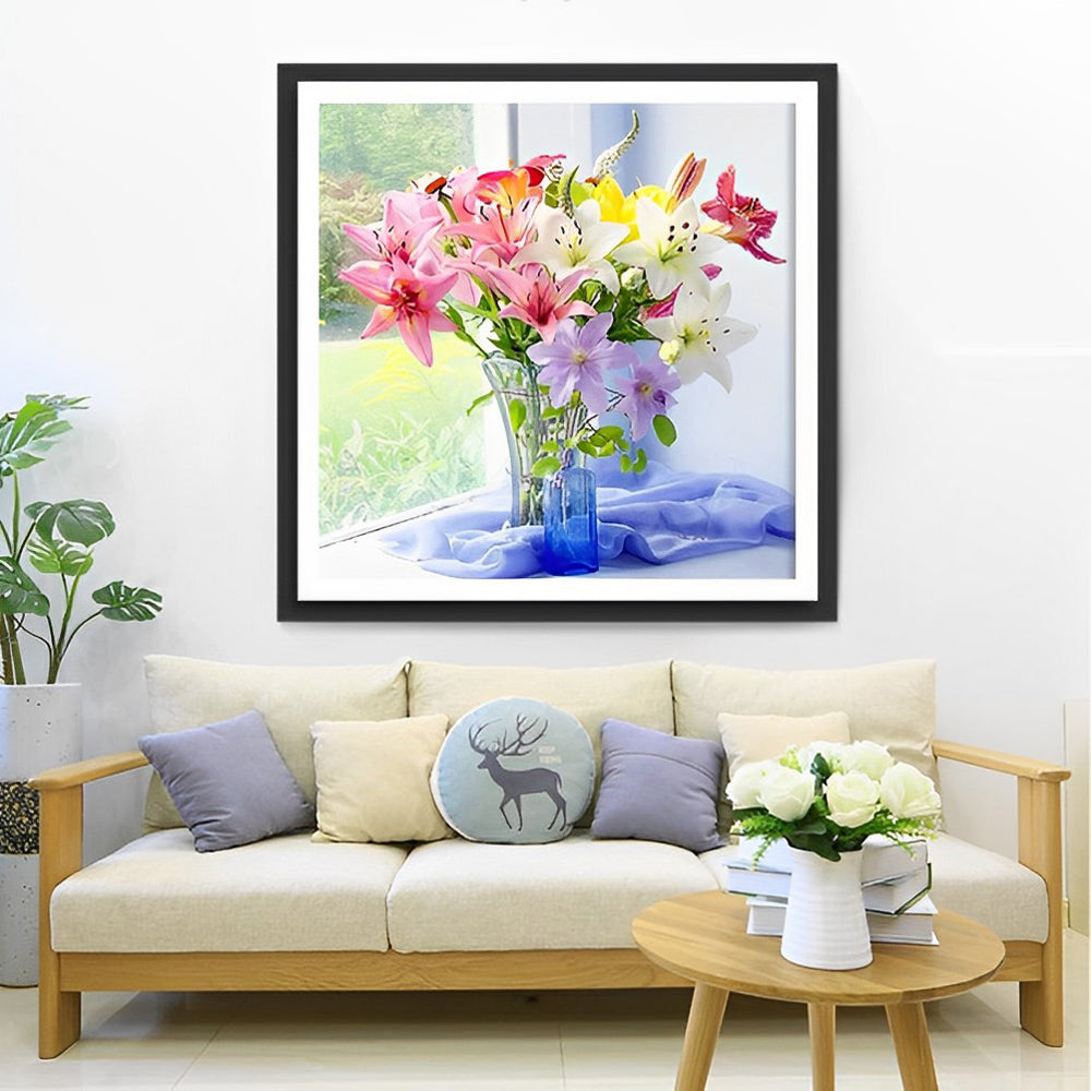 Verfrissende Bloemenarrangement Diamond Painting