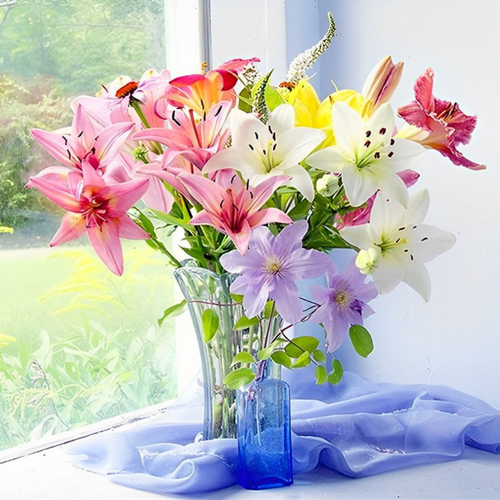 Verfrissende Bloemenarrangement Diamond Painting