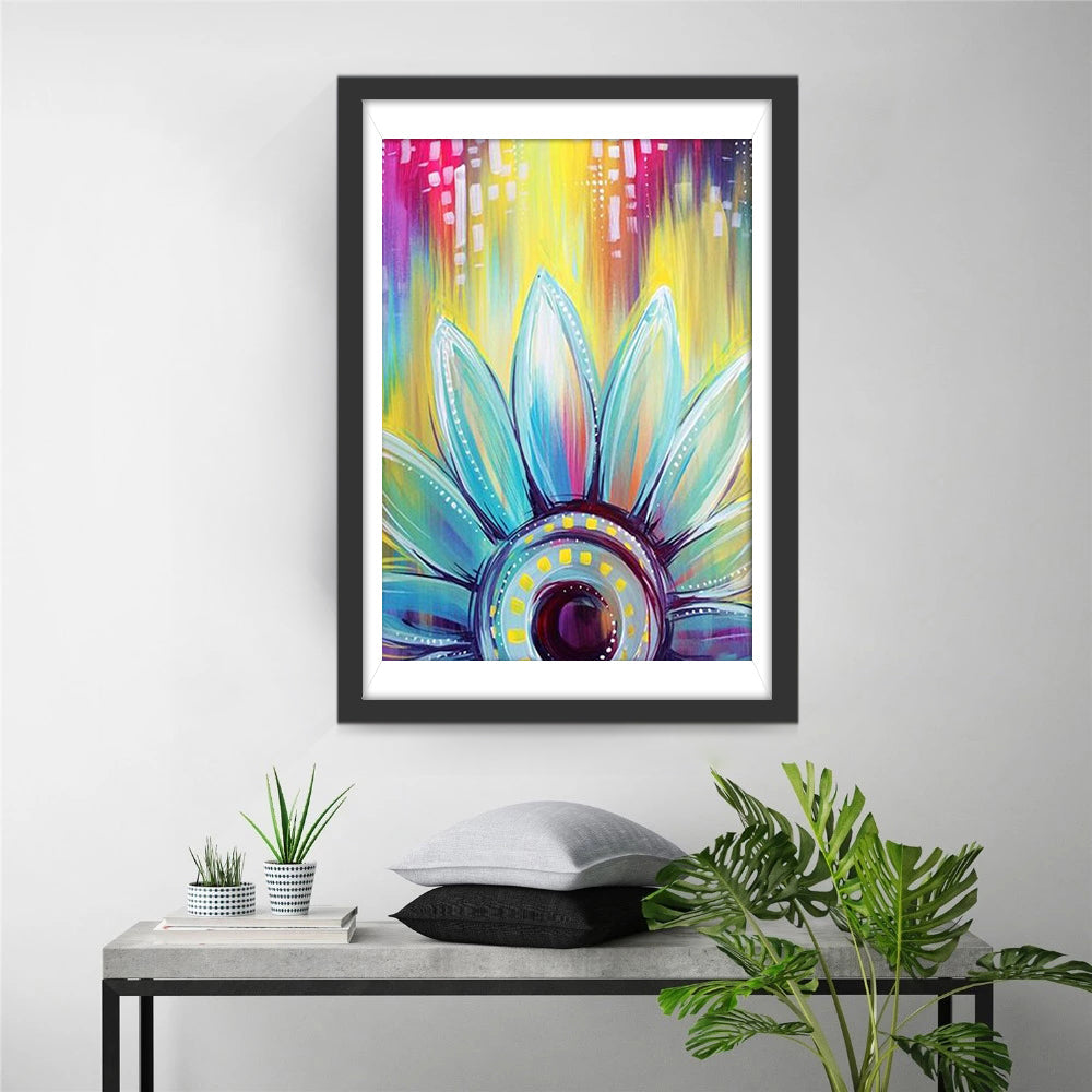 Verfrozen Bloesems op Linnen Diamond Painting
