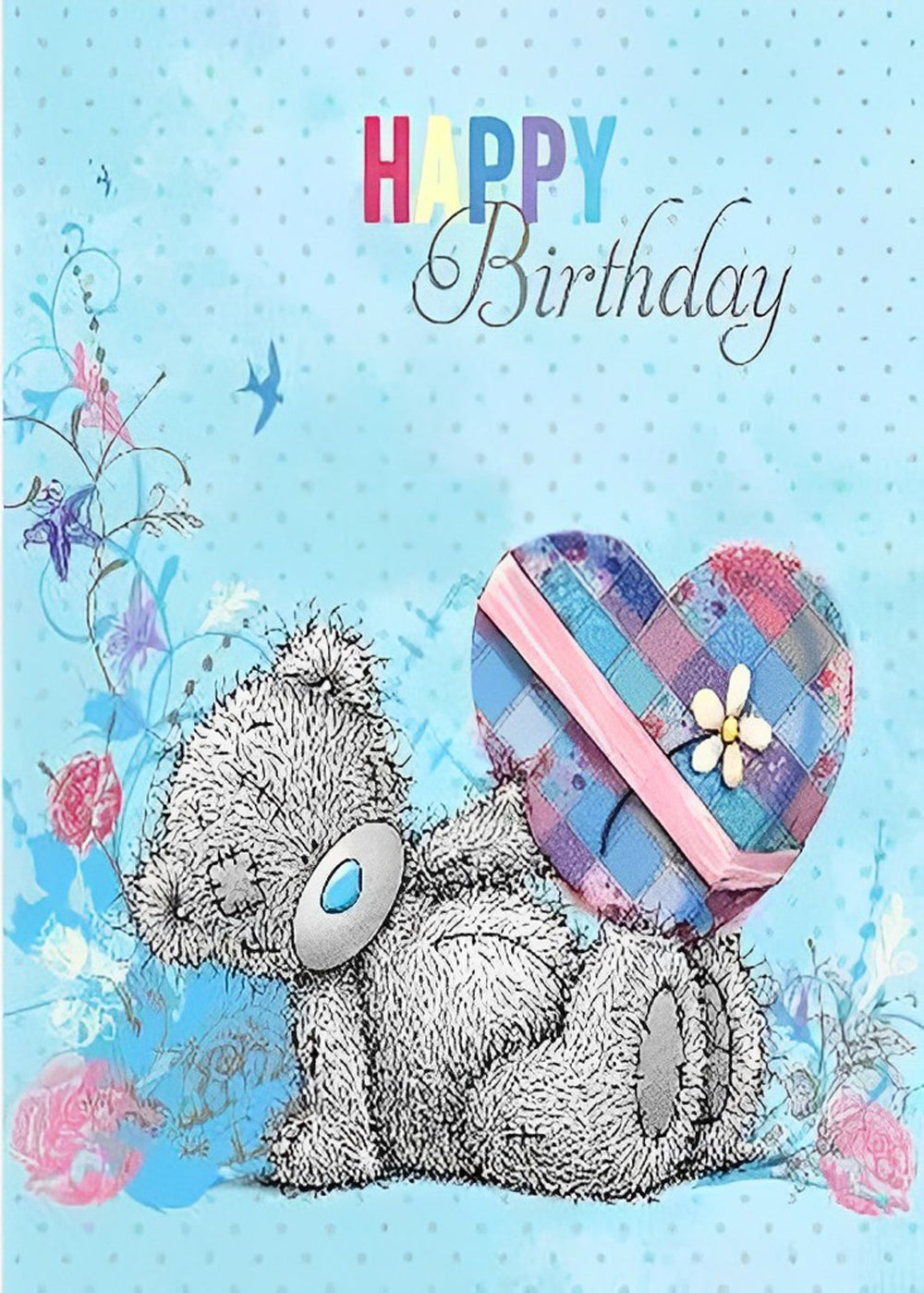 Verjaardagscadeau Teddybeer Diamond Painting