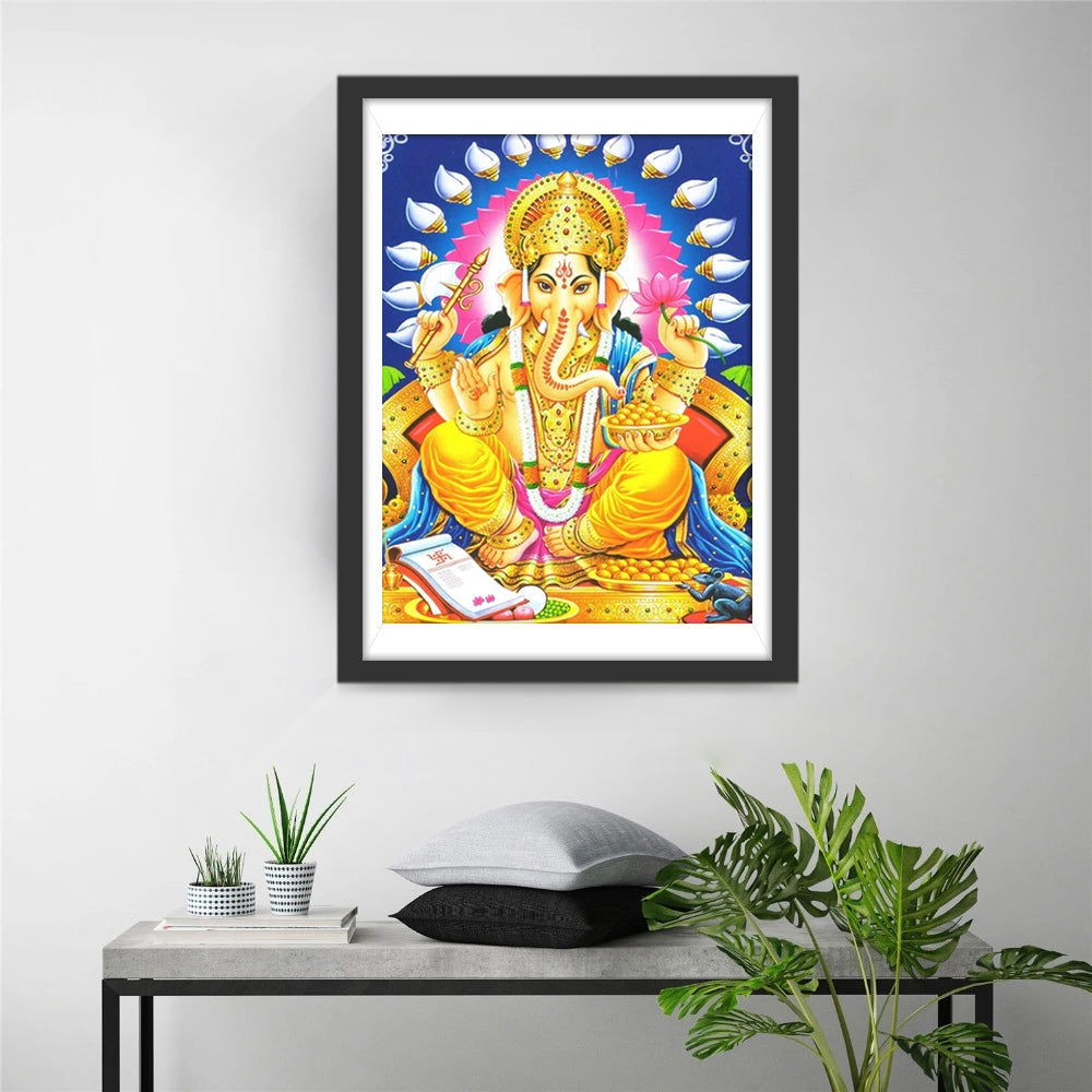 Vermogende Ganesha-voorstelling Diamond Painting