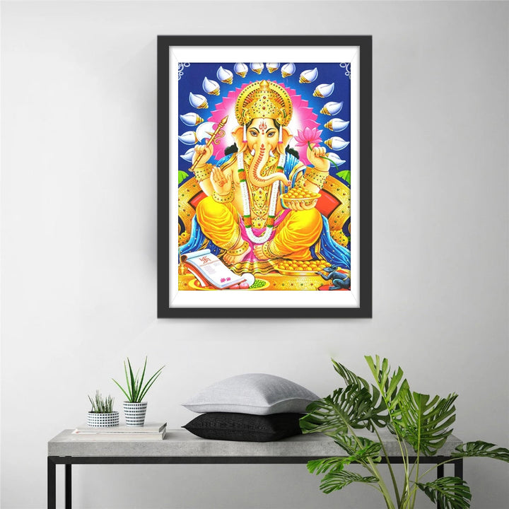 Vermogende Ganesha-voorstelling Diamond Painting