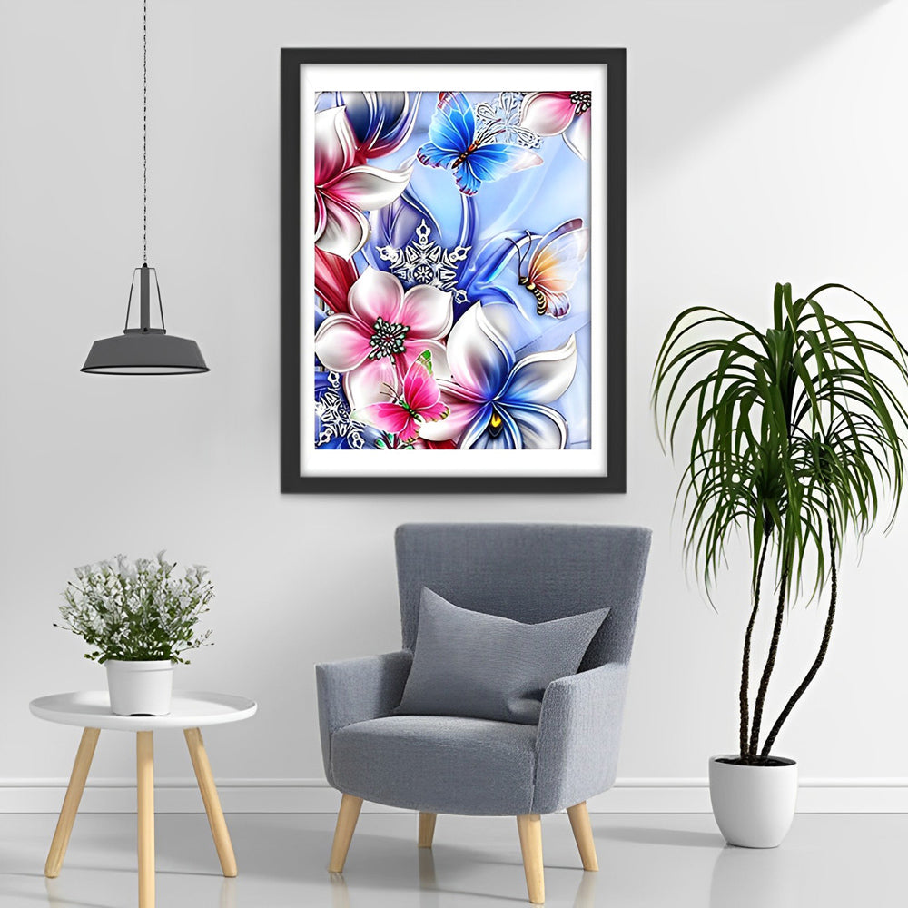 Vlinders en Orchideeën Diamond Painting