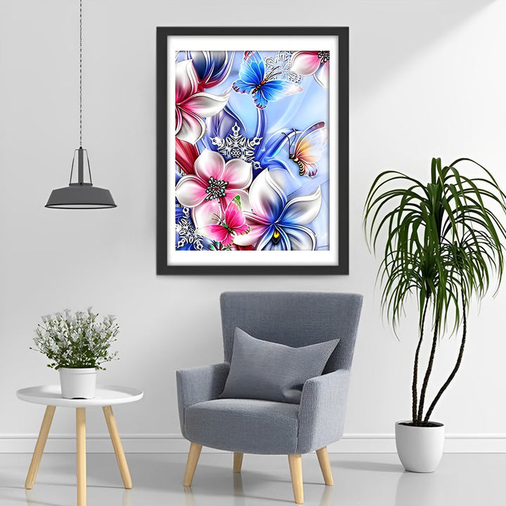 Vlinders en Orchideeën Diamond Painting