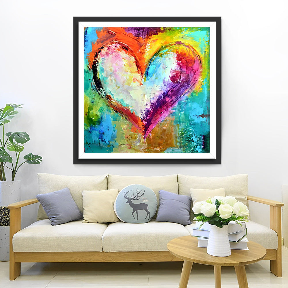 Vloeiende Kleuren van het Hart Diamond Painting
