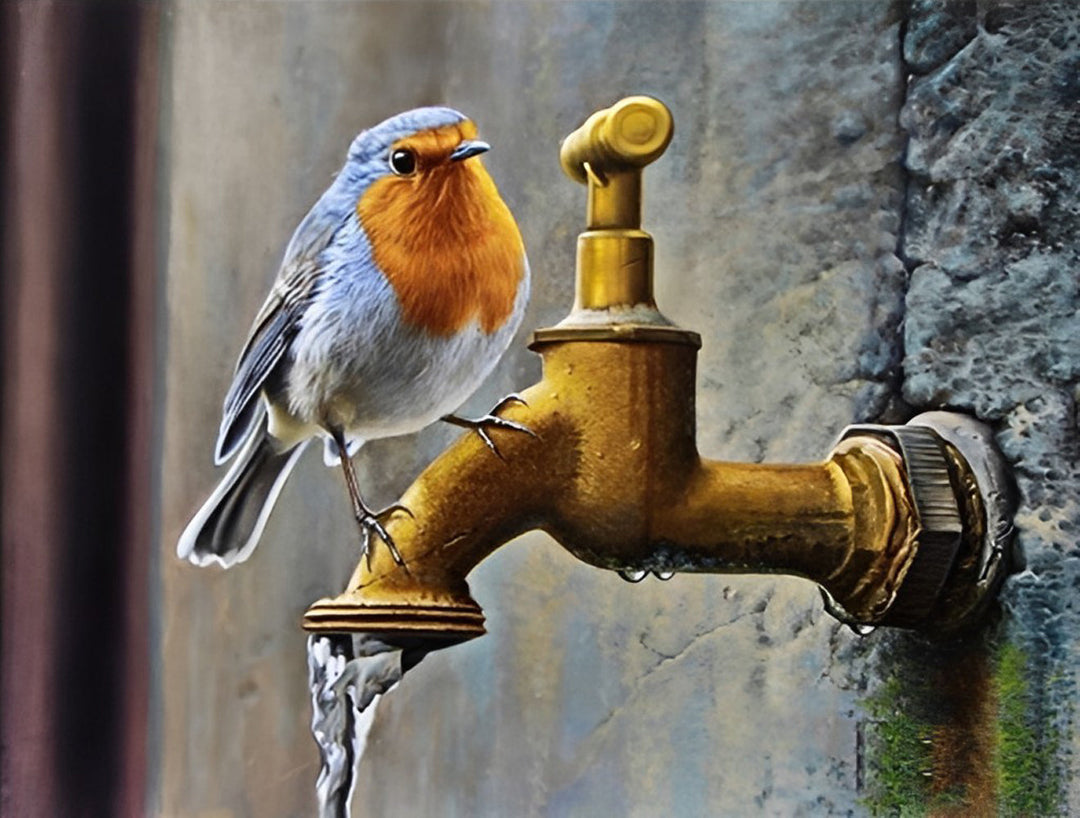 Vogel bij de Kraan Diamond Painting