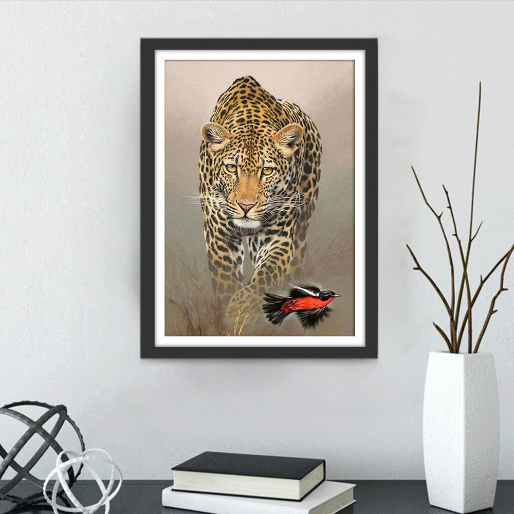 Vogel en Luipaard Diamond Painting