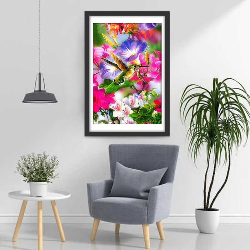 Vogel in de Struik Diamond Painting