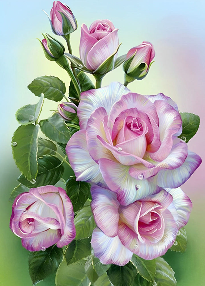 Volbloeiende Rozen Diamond Painting