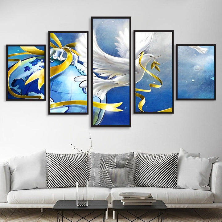 Vredesduif 5 Platen Diamond Painting