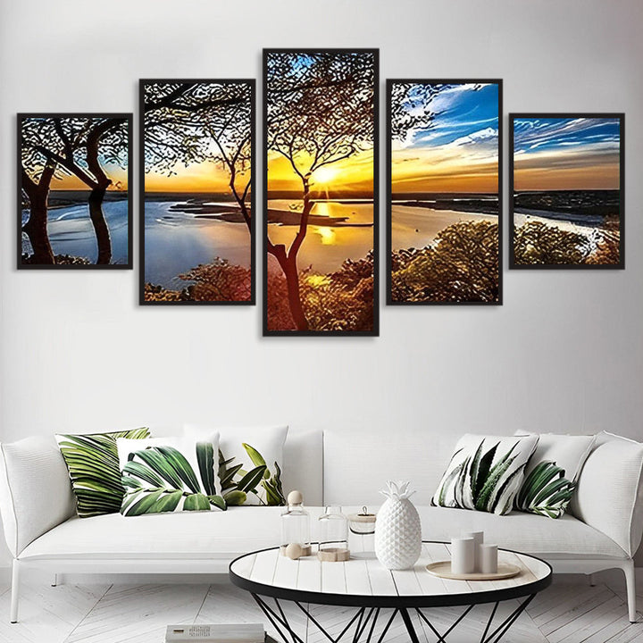 Vredige Avondgloren 5 Platen Diamond Painting