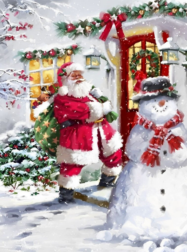 Vreugdevolle Vreedsame Kerst Diamond Painting