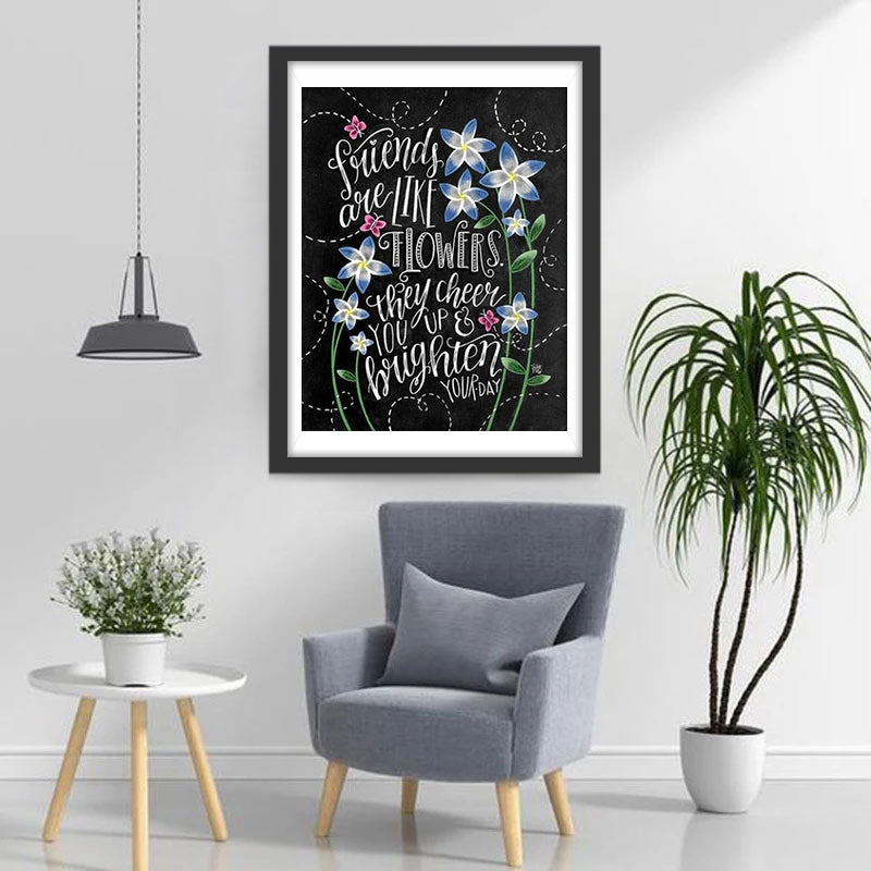 Vrienden Zijn als Bloemen Diamond Painting