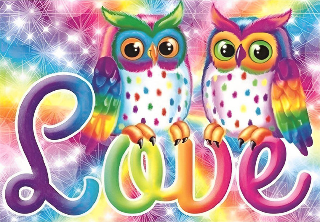 Vrolijke Uilen en het Feest van Liefde Diamond Painting