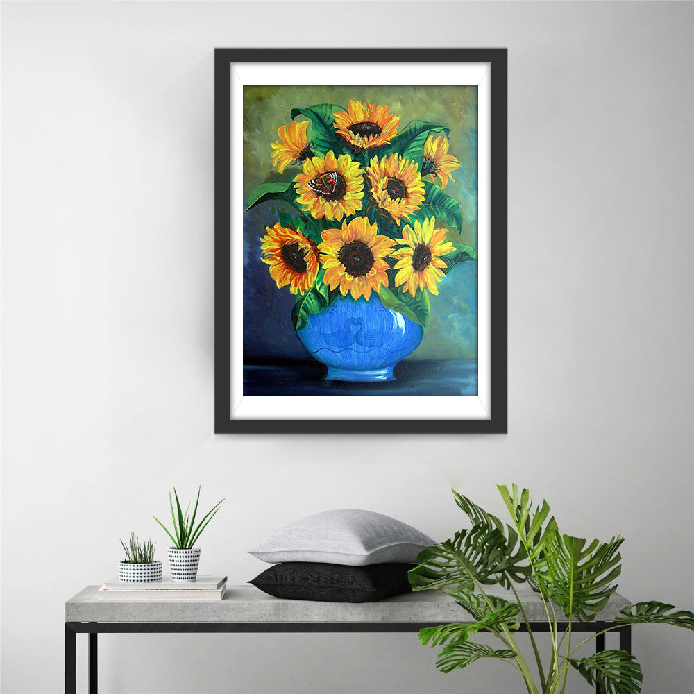 Vrolijke Zonnebloemen in Vaa Diamond Painting