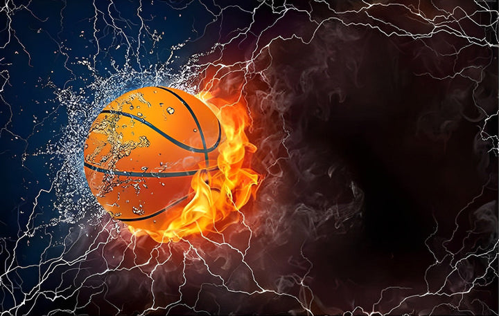 Vuur, Bliksem en een Dynamische Basketbal Diamond Painting