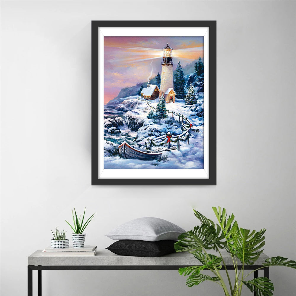 Vuurtoren en Boot Diamond Painting