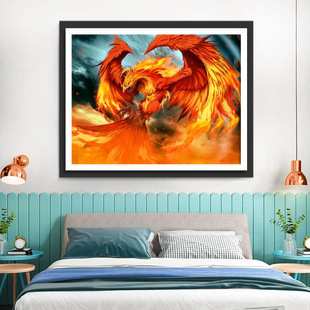 Vuurvogel met Vleugels Diamond Painting