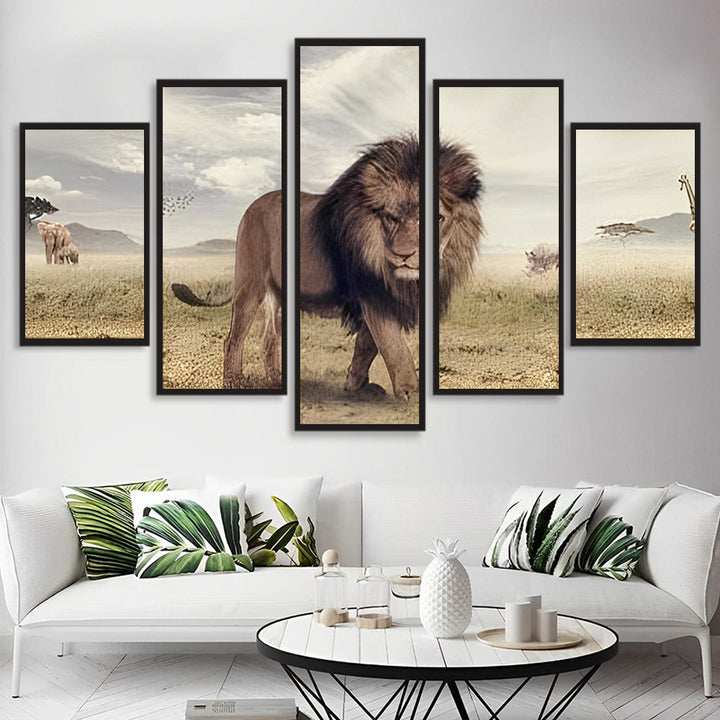 Wilde Leeuw in Zijn Leefomgeving 5 Platen Diamond Painting