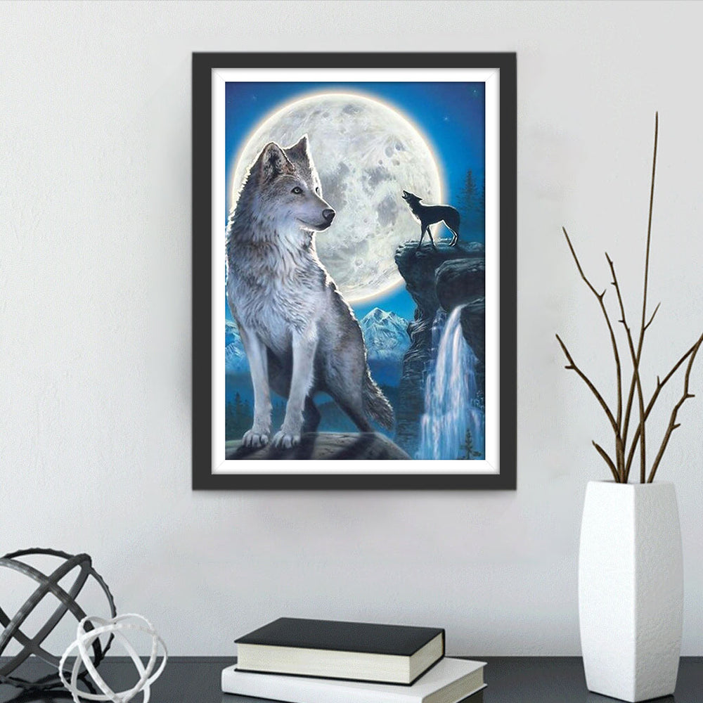 Wilde Schoonheid in het Maanlicht Diamond Painting