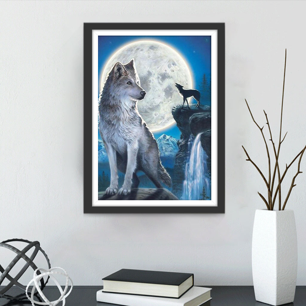 Wilde Schoonheid in het Maanlicht Diamond Painting