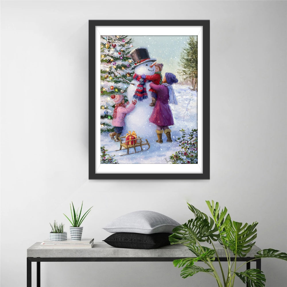 Winterse Gezelligheid Diamond Painting