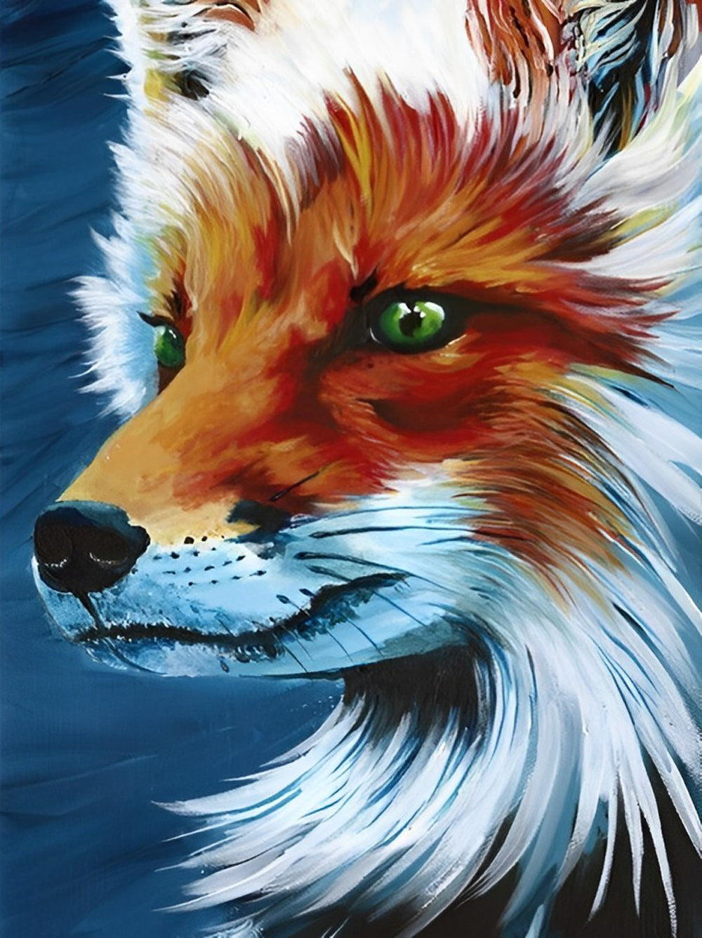 Witte en Bruine Vos Diamond Painting