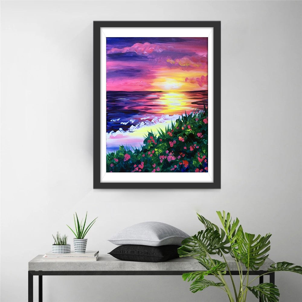 Zacht Gloeiend Avondlandschap Diamond Painting