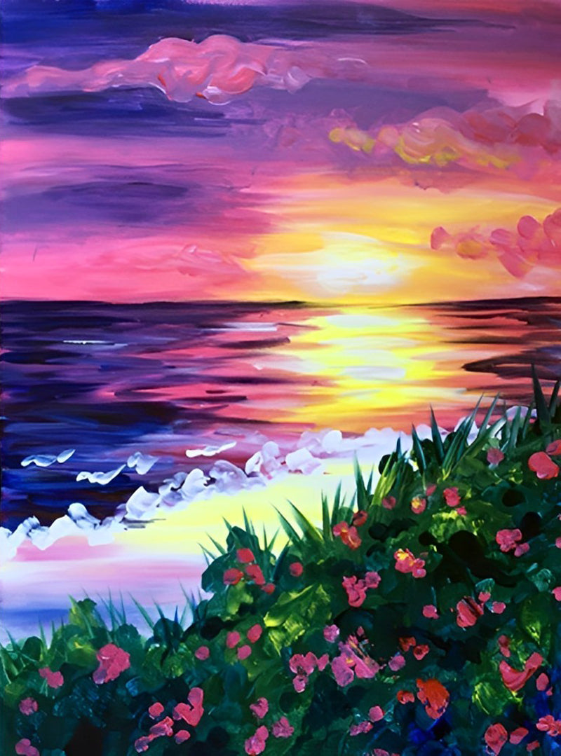 Zacht Gloeiend Avondlandschap Diamond Painting