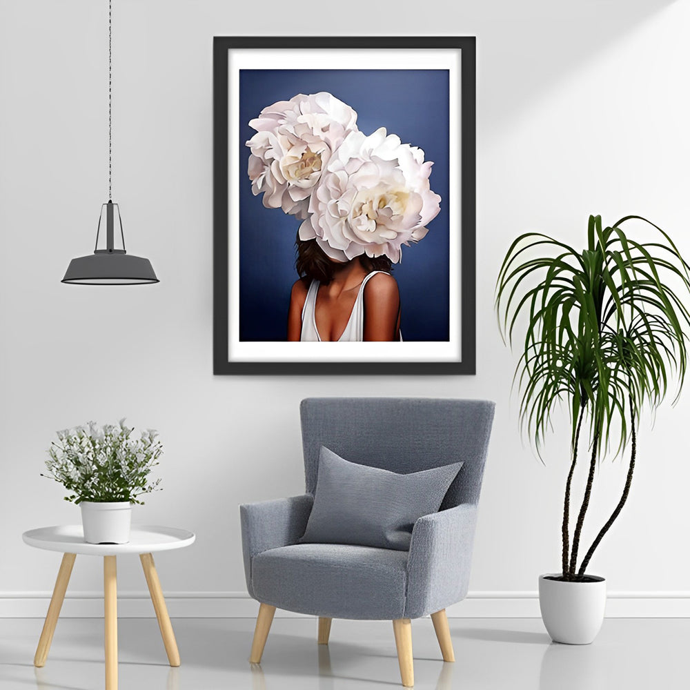 Zachte Dromerige Bloemenkop Diamond Painting