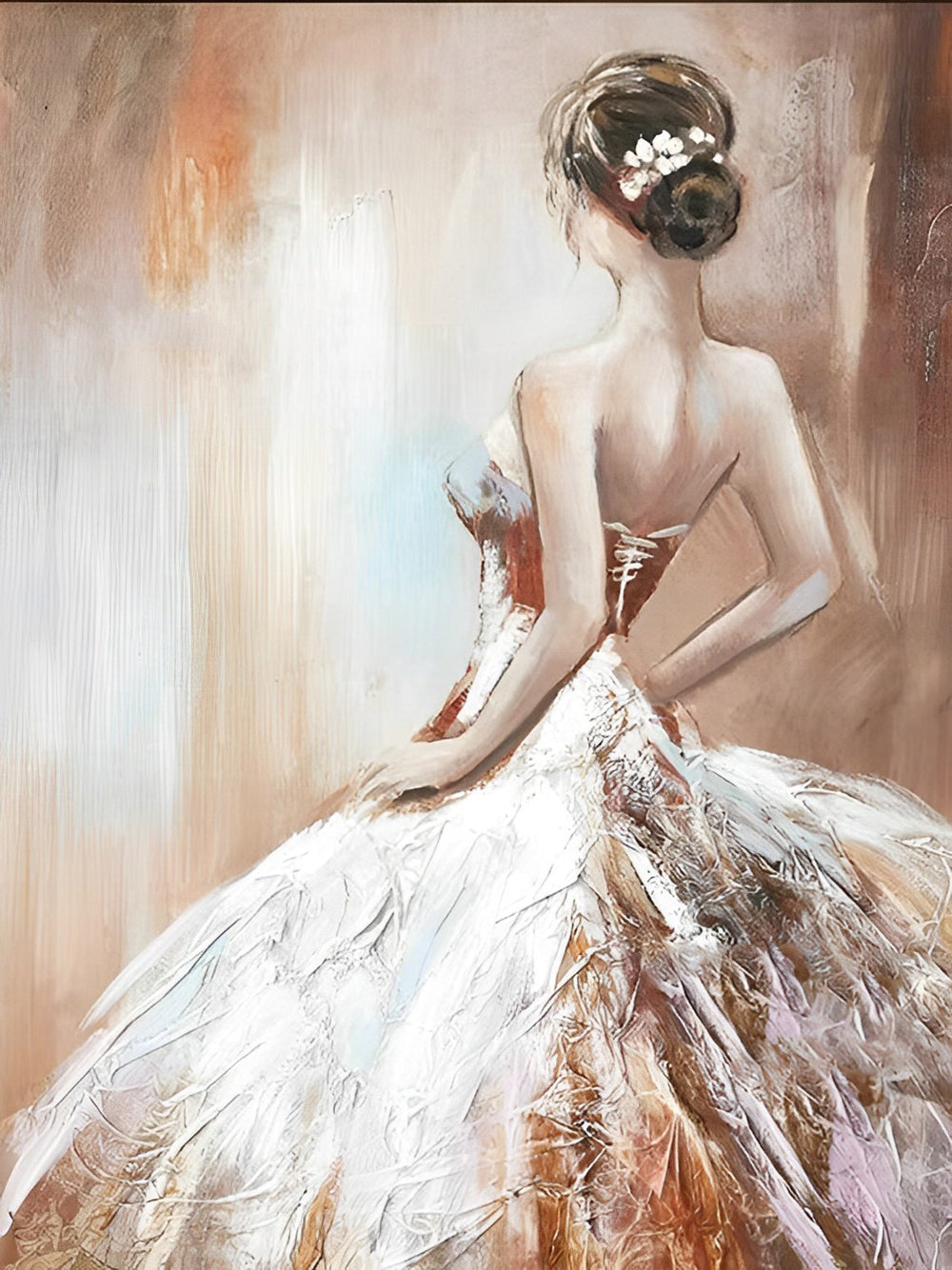 Zachte Dromerige Bruidsfiguur Diamond Painting