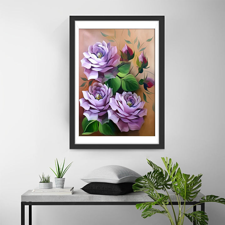 Zachte Pracht in Paarse Bloesems Diamond Painting