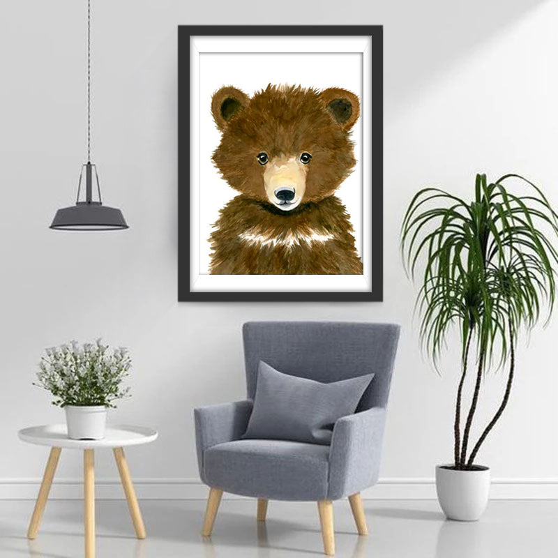 Zachtmoedig Jonge Beer Diamond Painting