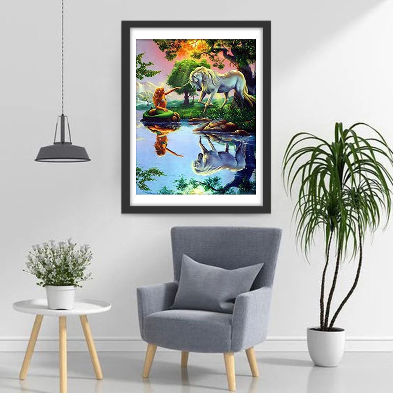Zeemeermin en Eenhoorn Diamond Painting
