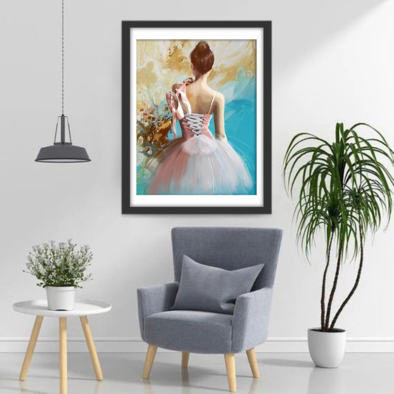 Zoet Romantisch Balletmeisje Diamond Painting