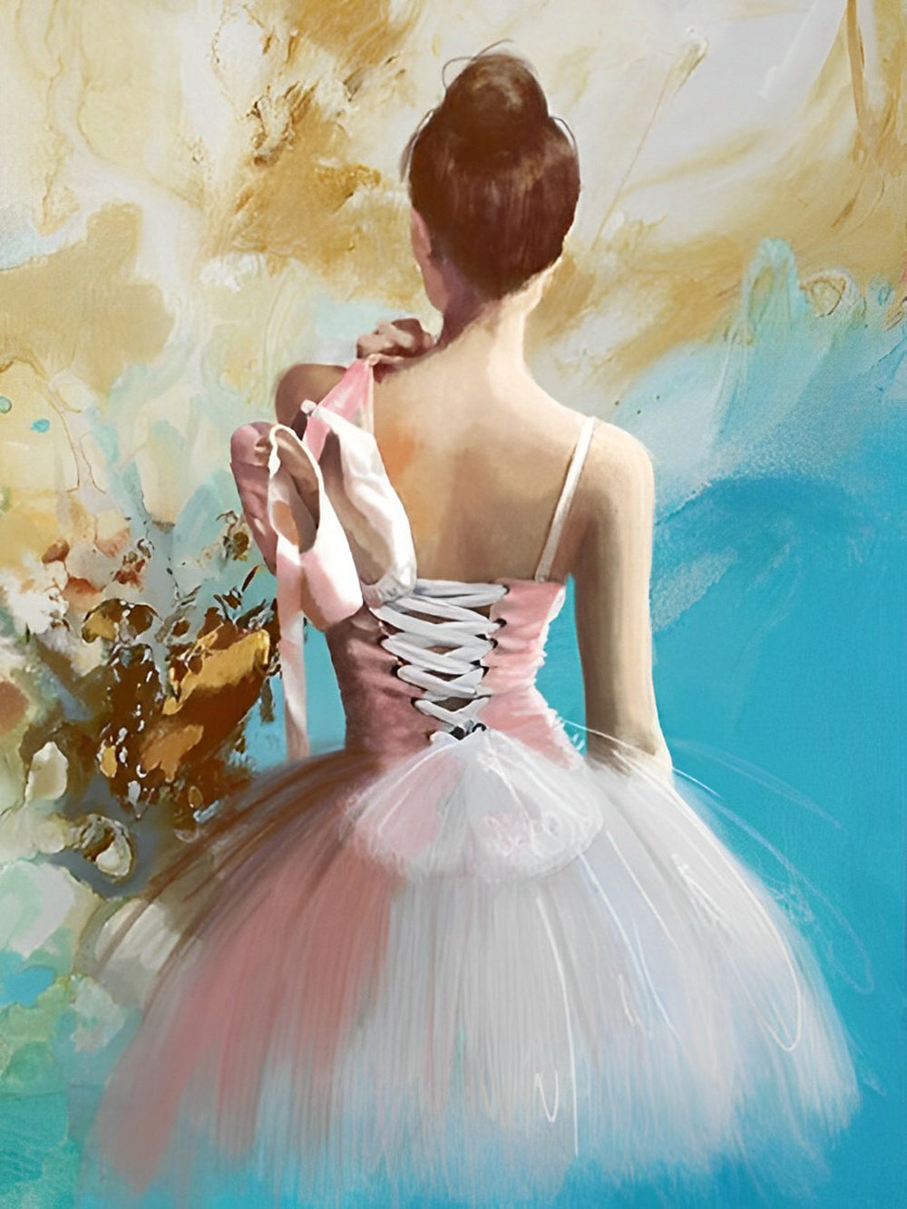 Zoet Romantisch Balletmeisje Diamond Painting