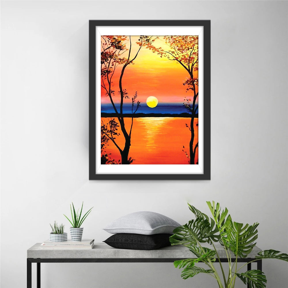 Zonsondergang Diamond Painting