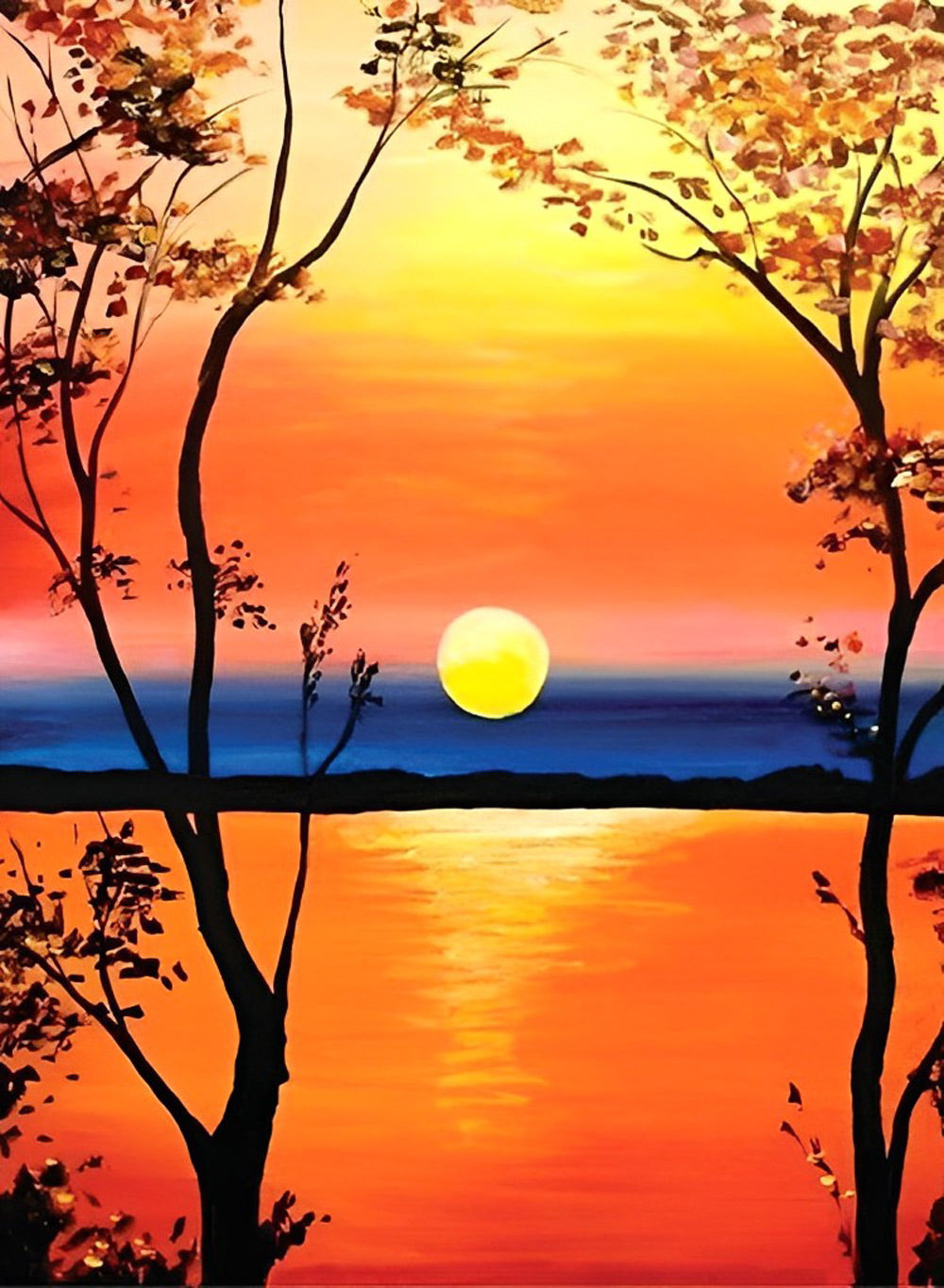 Zonsondergang Diamond Painting