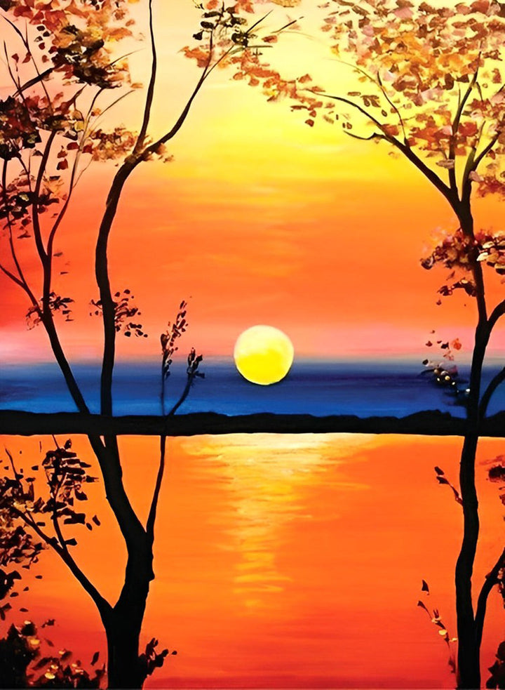 Zonsondergang Diamond Painting