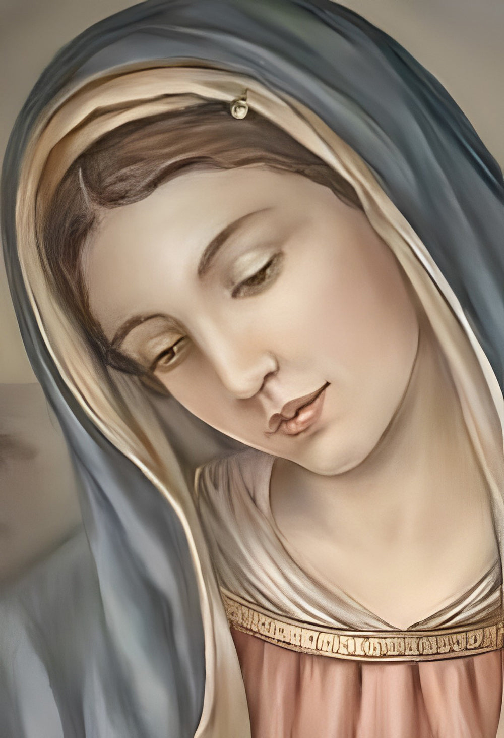 Zuivere Madonna met Vredige Blik Diamond Painting